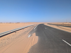 On the sandy road toward the occidental Sahara.