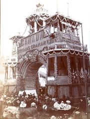 Preparations for Edward VII's Coronation, Trafalgar Square, Westminster, London