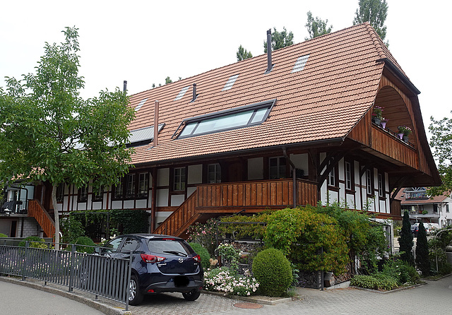 Umgebautes Fachwerkhaus an der Herrengasse in Lyss