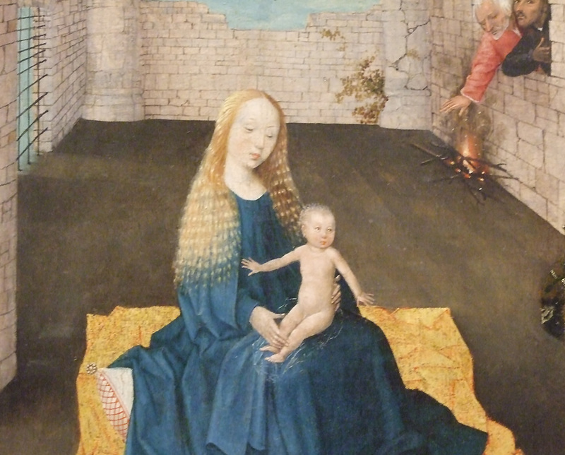 Detail of The Adoration of the Magi by Bosch in the Metropolitan Museum of Art, August 2010