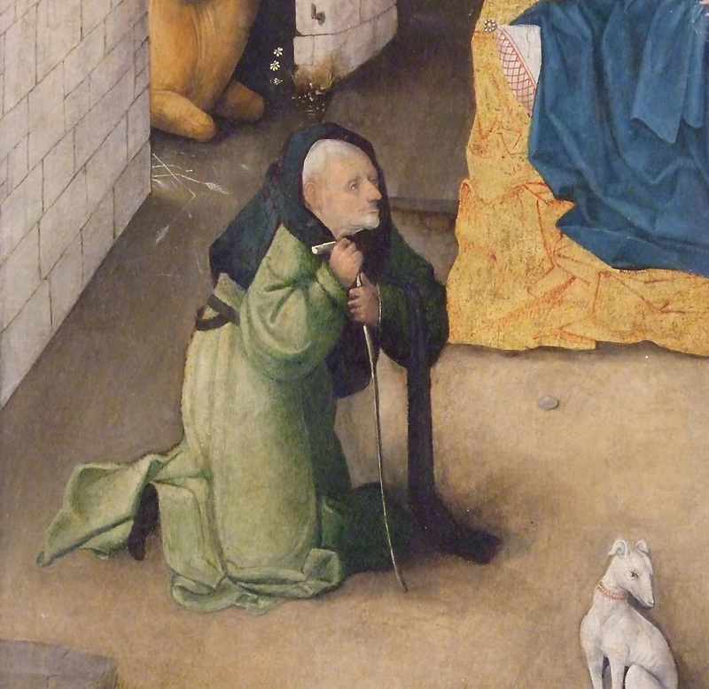 Detail of The Adoration of the Magi by Bosch in the Metropolitan Museum of Art, August 2010