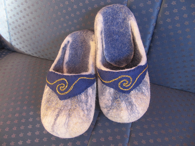 felted ladie's slippers