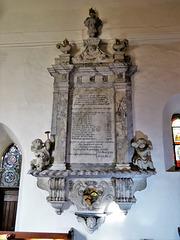 belchamp walter church, essex,  c18,1720 tomb of john raymond, signed robert taylor snr.