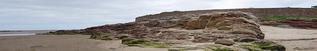 Panorama of the Red Rocks at Hoylake.