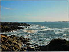 l'ile de GROIX à l'horizon,