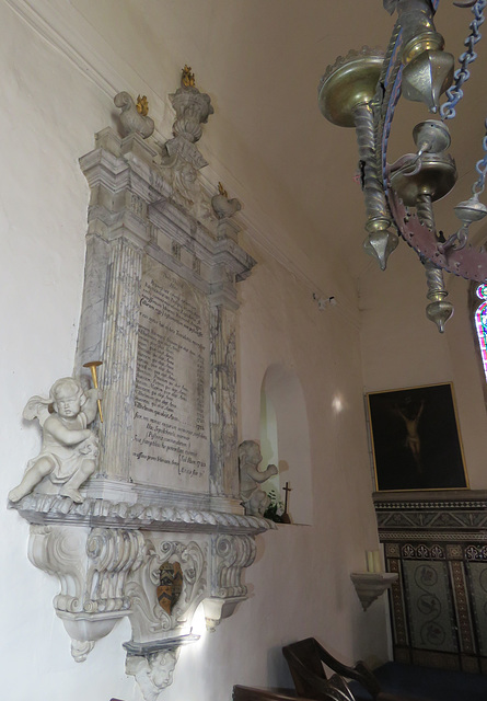 belchamp walter,essex,  c18,1720 tomb of john raymond, signed robert taylor snr.