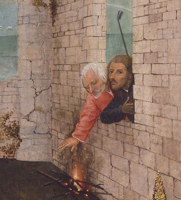 Detail of The Adoration of the Magi by Bosch in the Metropolitan Museum of Art, August 2010