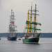 Sail 2015 – Alexander von Humboldt II followed by the Stad Amsterdam