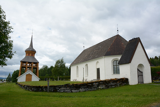 Sweden, Mattmars Kyrka with Bell Tower