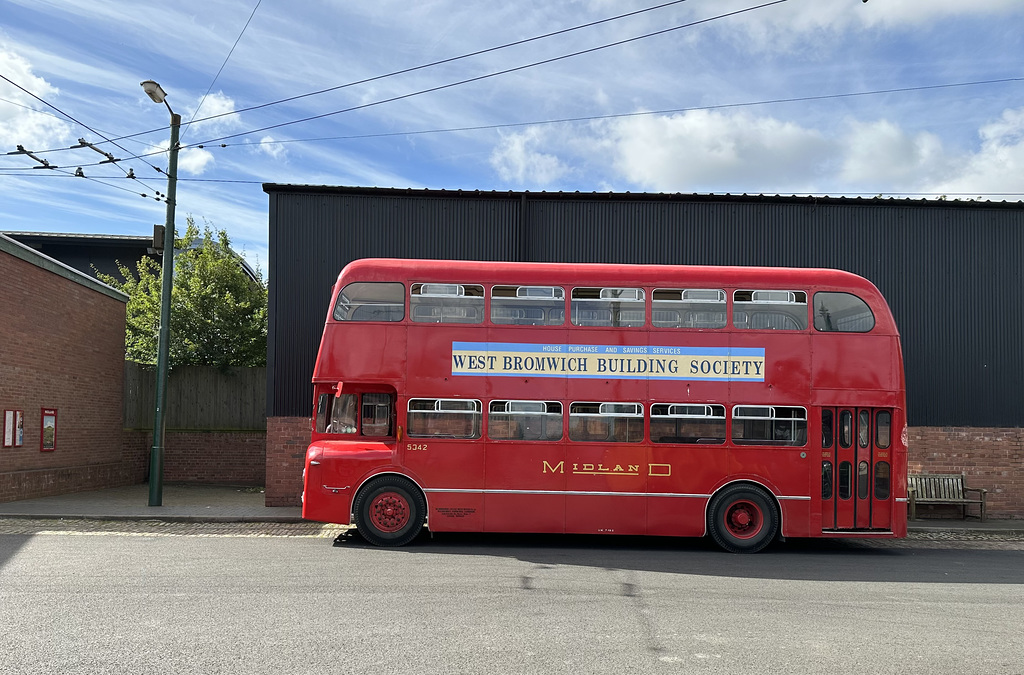 Former Midland Red double-decker bus number 5342, at the Black Country Museum.