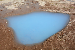 Iceland, Blue Hole among the Geysir Hot Springs