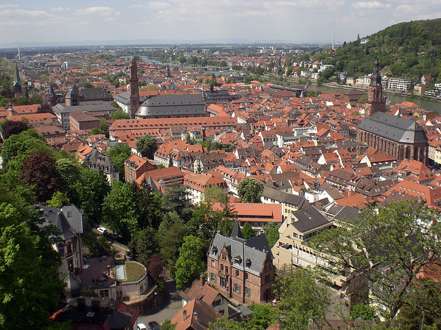 Blick in die Heidelberger Altstadt