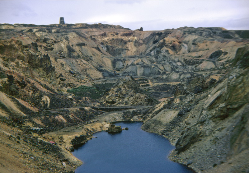 "The Great Opencast", Parys Mountain copper mine, Anglesey, North Wales.