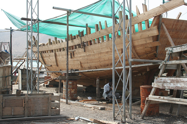 Building a dhow in Oman