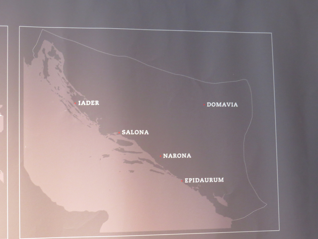 Musée archéologique de Zadar : carte générale de la Dalmatie.