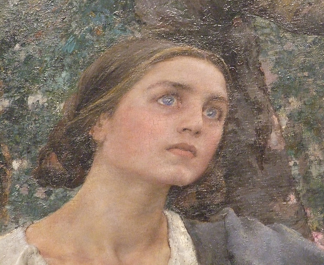 Detail of Joan of Arc by Bastien-Lepage in the Metropolitan Museum of Art, March 2011