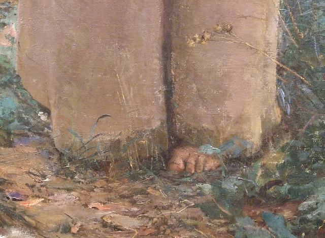 Detail of Joan of Arc by Bastien-Lepage in the Metropolitan Museum of Art, March 2011