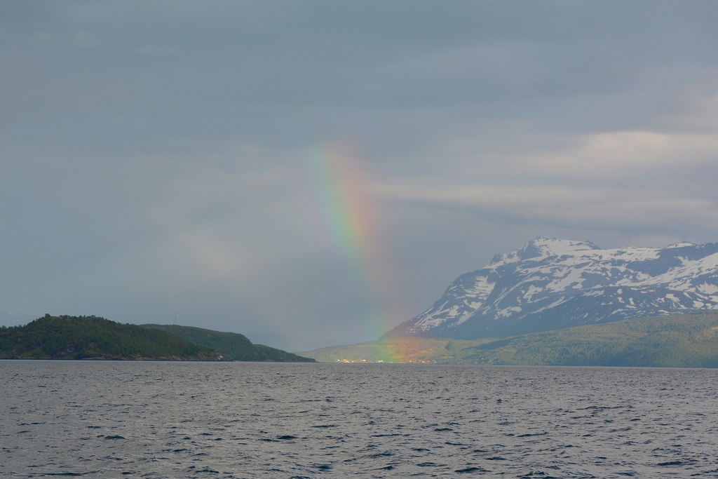 Norway, Rainbow in the Rain
