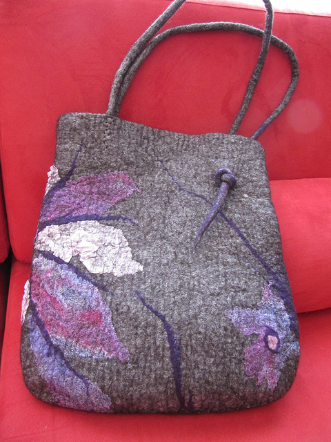 nuno felted handbag