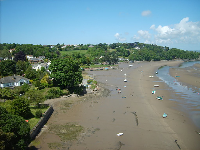 View from the bridge looking down to where I go