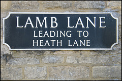 Lamb Lane street sign