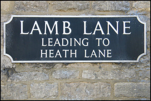 Lamb Lane street sign