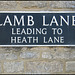 Lamb Lane street sign