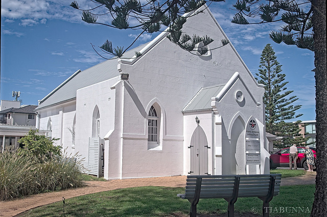 A bench at the church