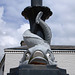Detail of cast iron lamp standards, Burslem, Stoke on Trent, Staffordshire