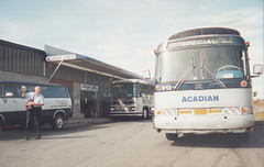 Acadian Lines 912 and 118 at New Glasgow, Nova Scotia - 7 Sep 1992 (Ref 173-33)