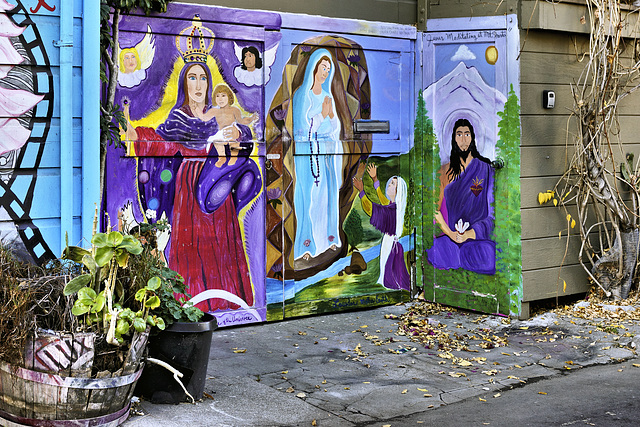 Mission District Triptych – Balmy Alley, Mission District, San Francisco, California