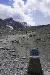 das waren noch Zeiten: der Athabasca Glacier kam 1982 noch bis hier ... P.i.P. (© Buelipix)