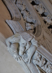 belchamp walter church, essex,detail of the tomb of sir john de boutetourt +1324/5
