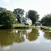 The Fox Inn and village pond at Hallaton
