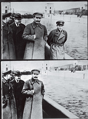 Voroshilov, Molotov, Stalin, with Nikolai Yezhov