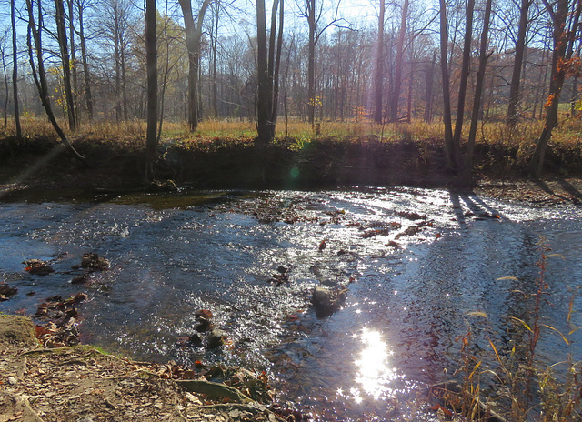 Diamonds glistening on the river