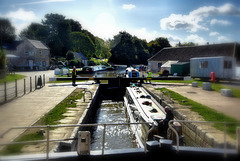 Lock on the Kennet & Avon Canal.