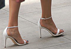white heels walking (F)