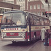 Hughes Coaches MUR 218L in Norwich – 26 May 1984
