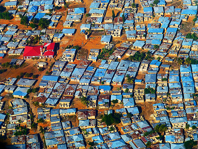 Zanzibar Town -  from the air