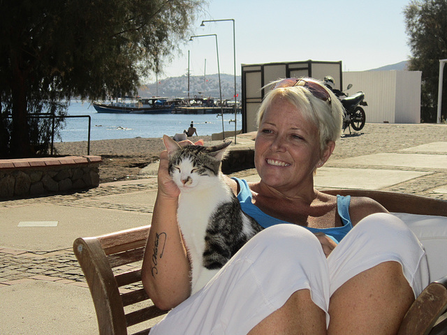 Mandi and a lovely affectionate kitten