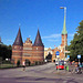 Marienkirche, Holstentor und St. Petri