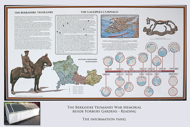 The Berkshire Yeomanry Memorial information panel Reading 10 10 2019