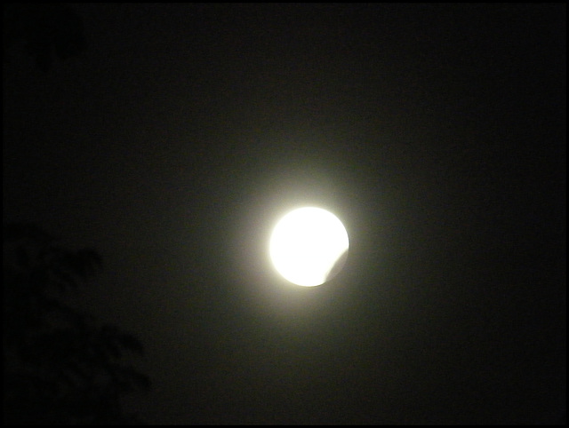 end of a super moon eclipse