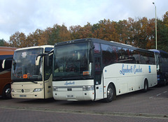 DSCF5609 Alfa Travel 90 (BX15 OEB) and Lamberts Coaches D12 LKR near Bury St. Edmunds - 25 Nov 2018