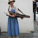 Playing music on the street.