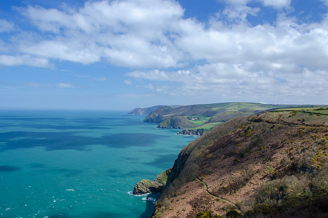 Looking down the coastline