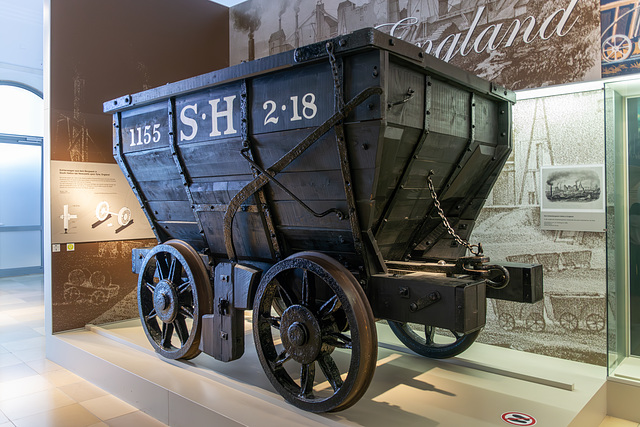 Kohlenwagen (Chaldron Waggon) aus dem Jahr 1829 für das englische Bergwerk South Hetton Colliery in der Nähe von Newcastle upon Tyne