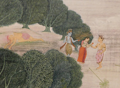 Detail of The Death of Demon Sankhucuda in the Metropolitan Museum of Art, September 2019