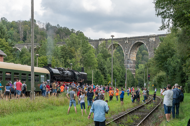 Sonderzug in's Flöhatal, Dampfschnupperfahrt nach Hetzdorf